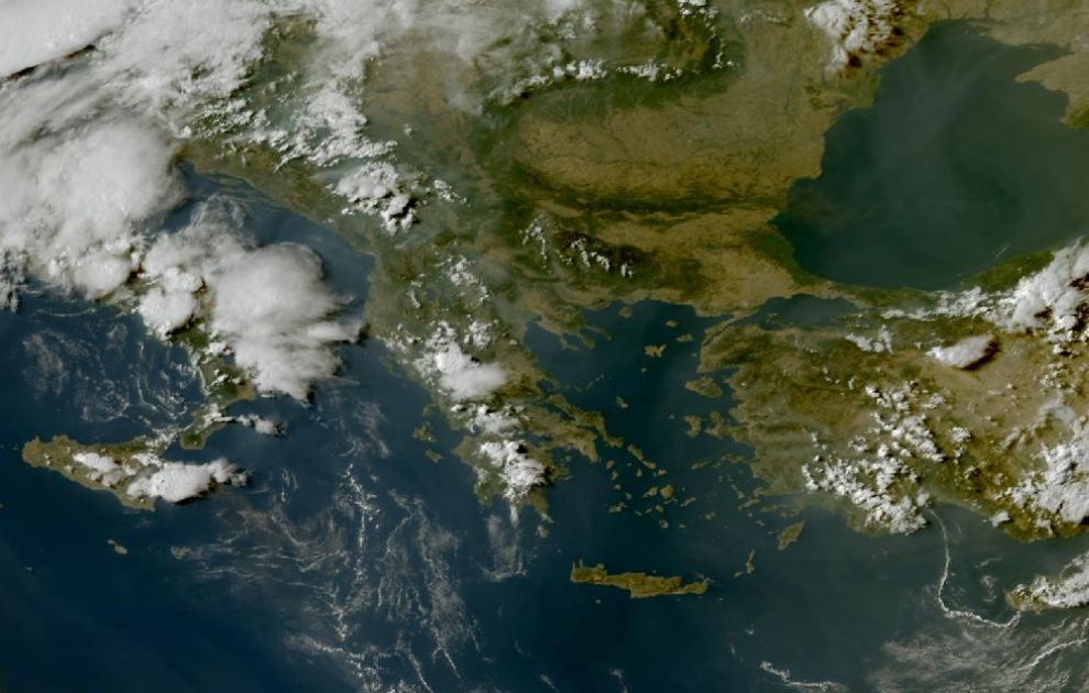 Τελευταία δορυφορική εικόνα νεφοκάλυψης