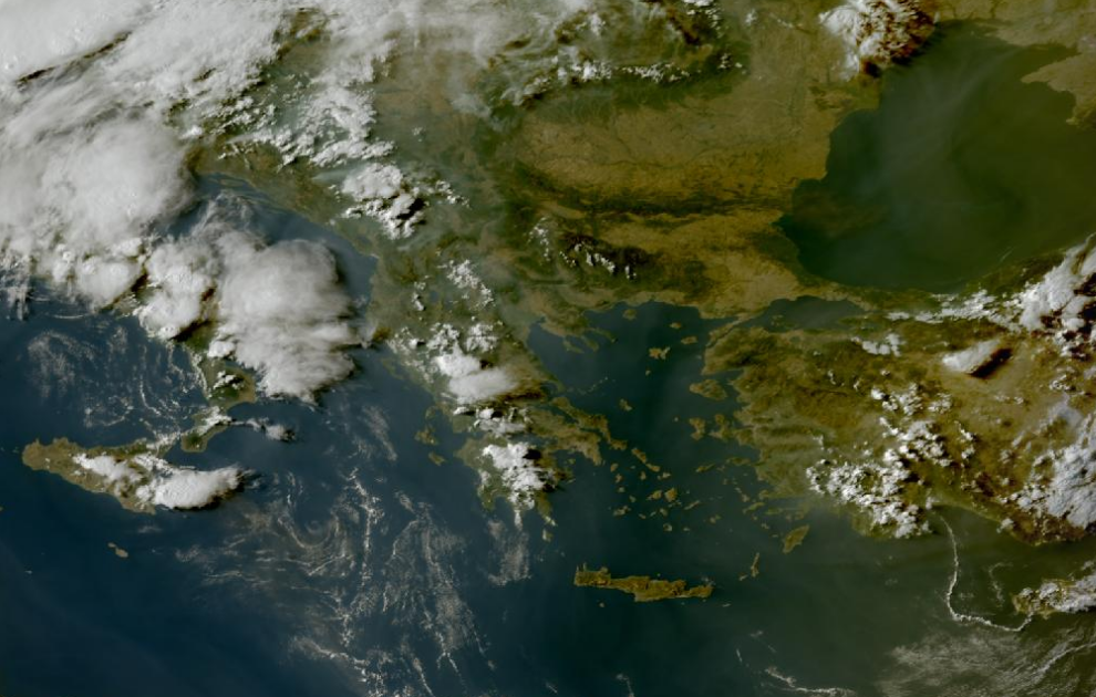 Τελευταία δορυφορική εικόνα νεφοκάλυψης