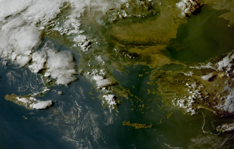 Τελευταία δορυφορική εικόνα νεφοκάλυψης