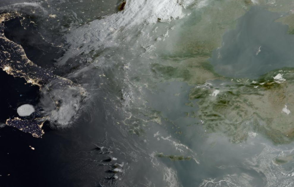 Τελευταία δορυφορική εικόνα νεφοκάλυψης