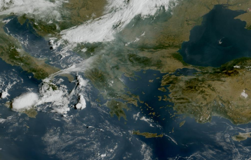 Τελευταία δορυφορική εικόνα νεφοκάλυψης