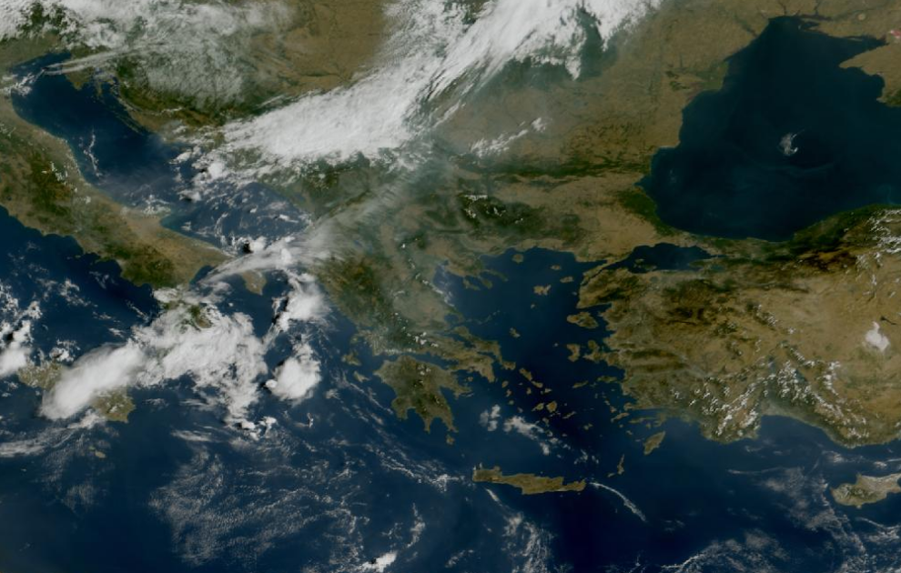Τελευταία δορυφορική εικόνα νεφοκάλυψης