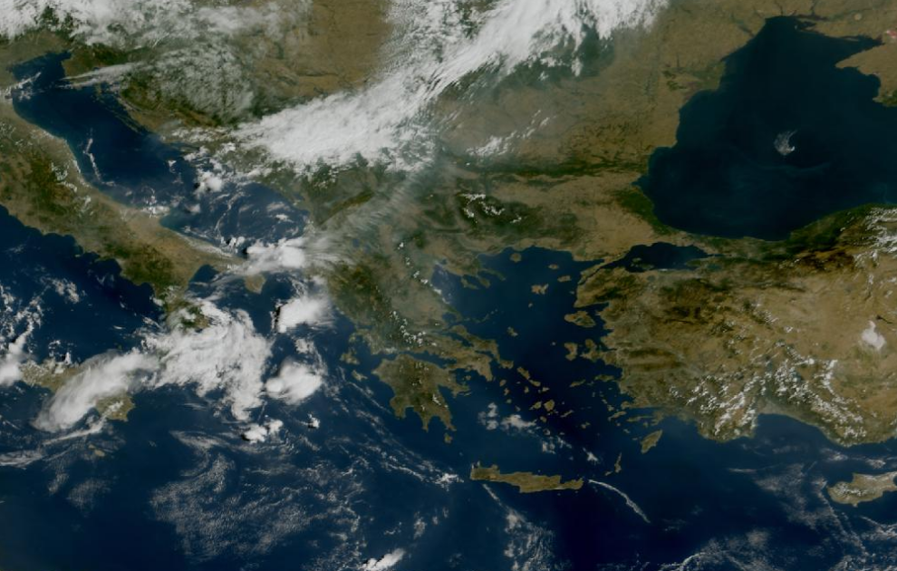 Τελευταία δορυφορική εικόνα νεφοκάλυψης