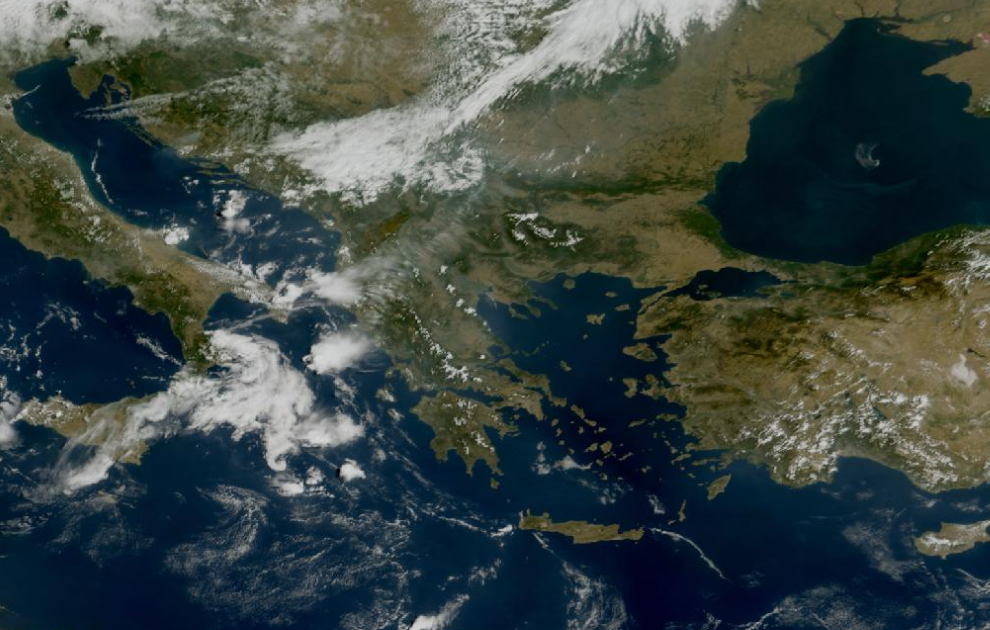 Τελευταία δορυφορική εικόνα νεφοκάλυψης