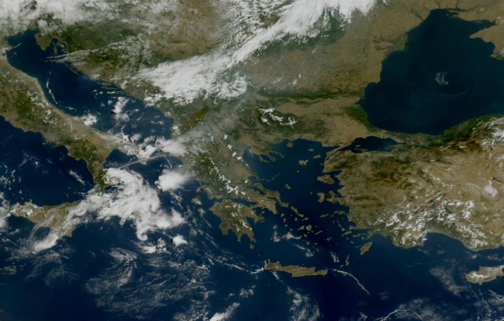 Τελευταία δορυφορική εικόνα νεφοκάλυψης