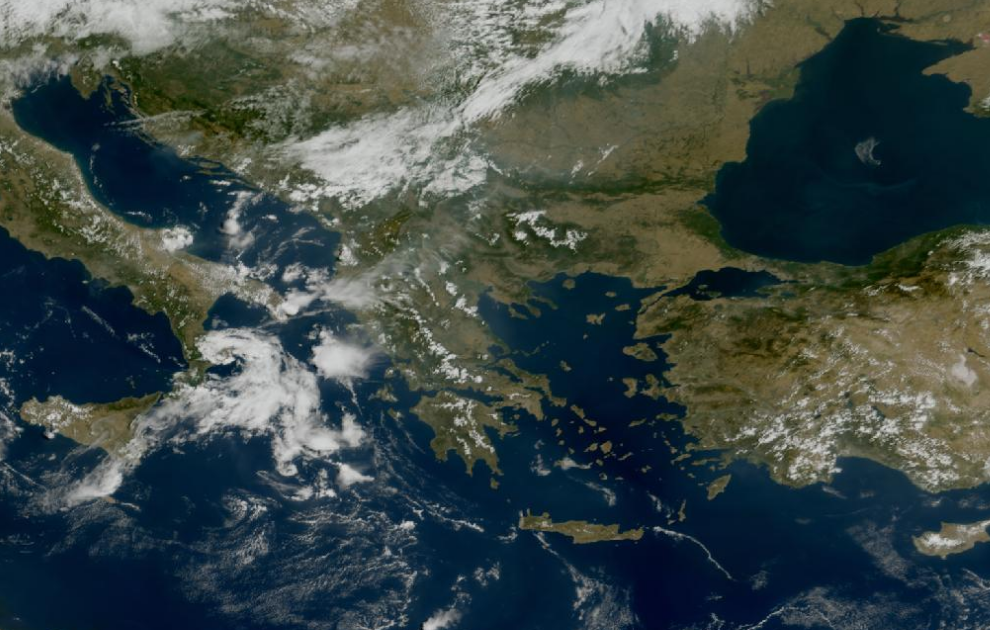Τελευταία δορυφορική εικόνα νεφοκάλυψης