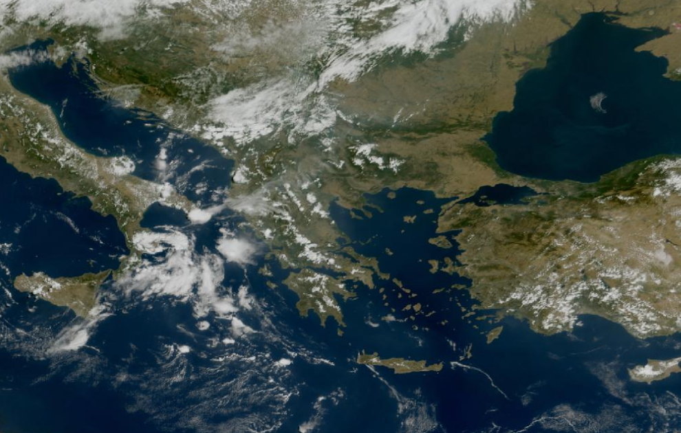 Τελευταία δορυφορική εικόνα νεφοκάλυψης
