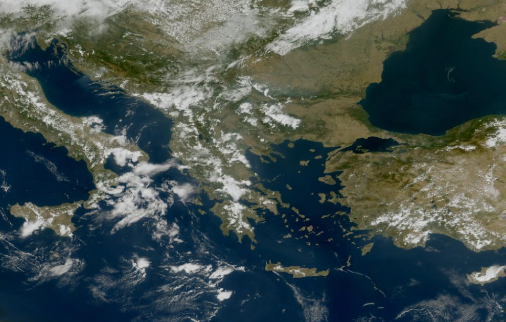 Τελευταία δορυφορική εικόνα νεφοκάλυψης
