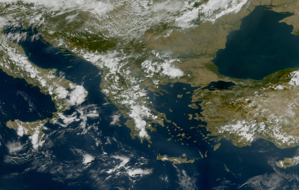 Τελευταία δορυφορική εικόνα νεφοκάλυψης