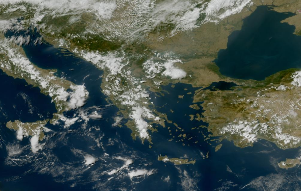 Τελευταία δορυφορική εικόνα νεφοκάλυψης