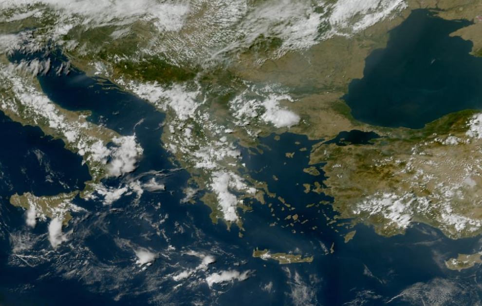 Τελευταία δορυφορική εικόνα νεφοκάλυψης