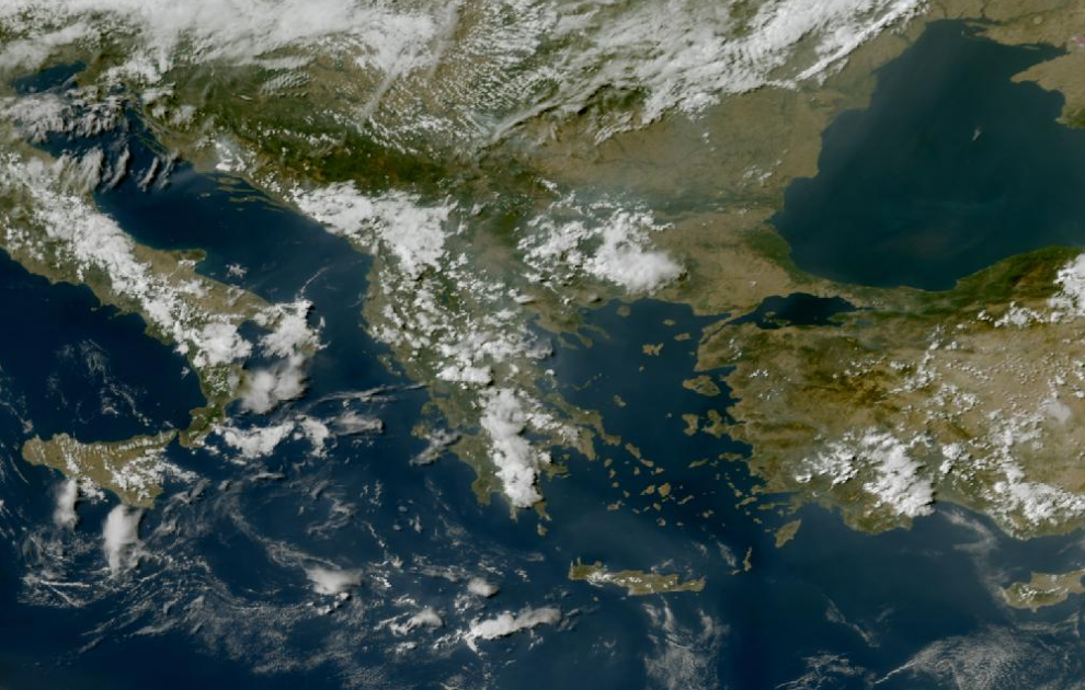 Τελευταία δορυφορική εικόνα νεφοκάλυψης