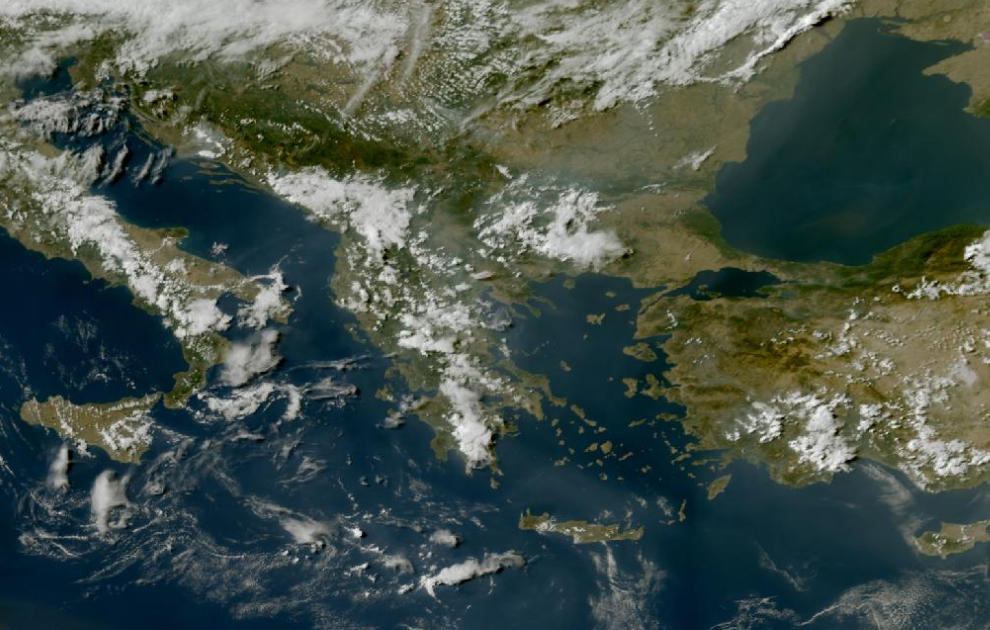 Τελευταία δορυφορική εικόνα νεφοκάλυψης
