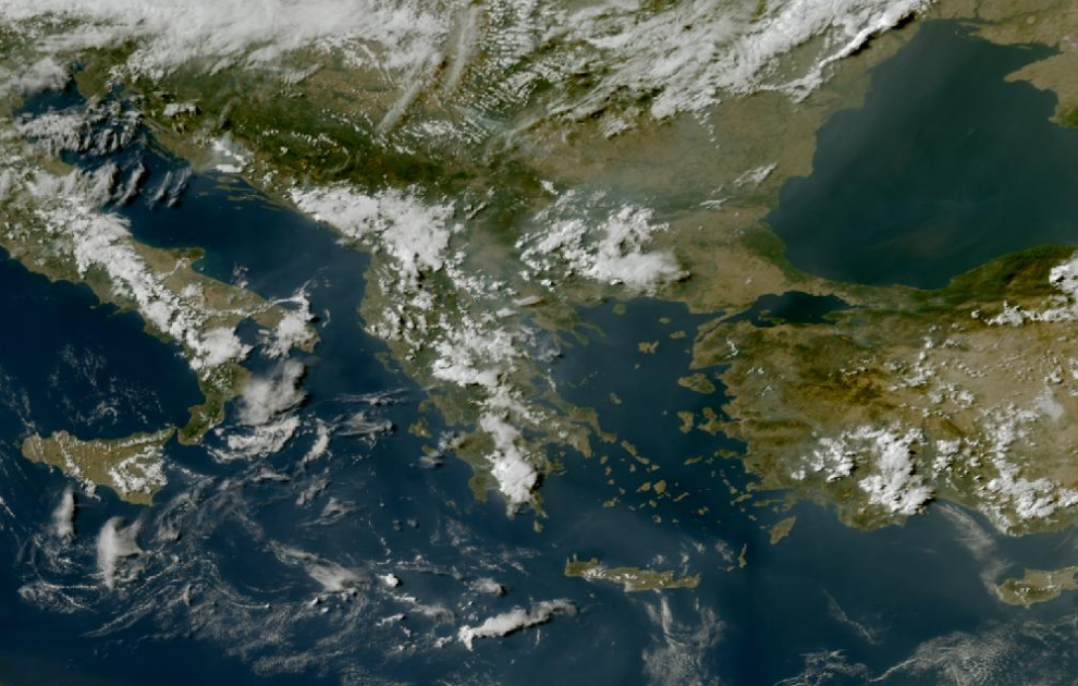 Τελευταία δορυφορική εικόνα νεφοκάλυψης
