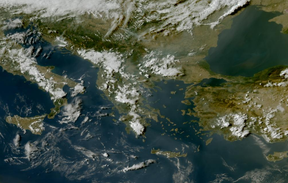 Τελευταία δορυφορική εικόνα νεφοκάλυψης
