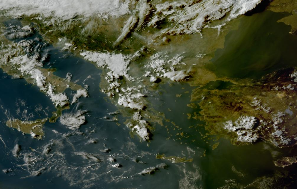 Τελευταία δορυφορική εικόνα νεφοκάλυψης