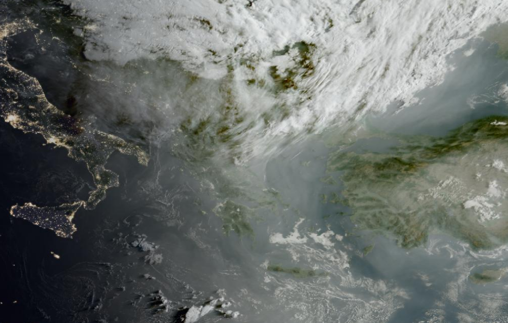 Τελευταία δορυφορική εικόνα νεφοκάλυψης