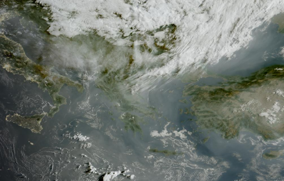 Τελευταία δορυφορική εικόνα νεφοκάλυψης