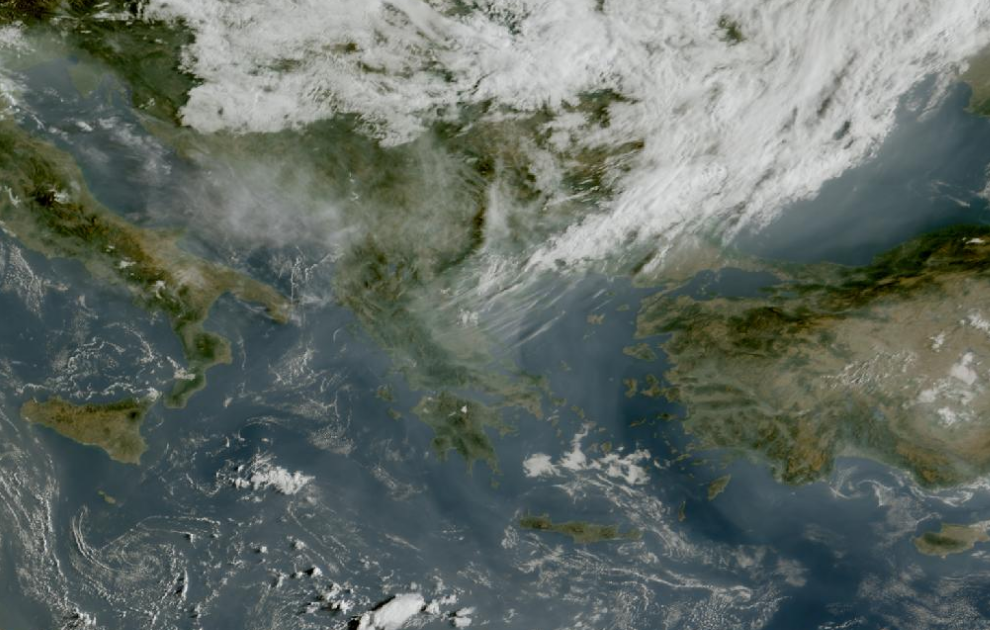 Τελευταία δορυφορική εικόνα νεφοκάλυψης