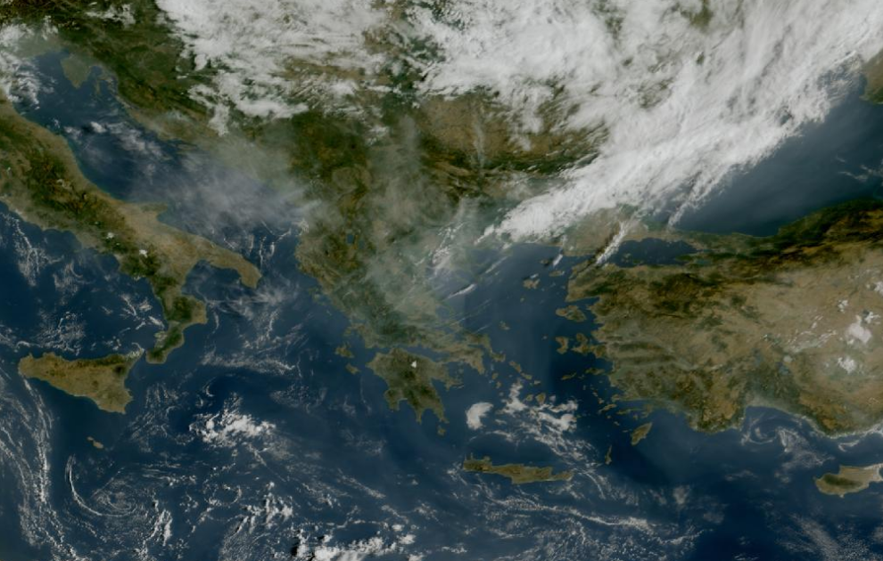 Τελευταία δορυφορική εικόνα νεφοκάλυψης
