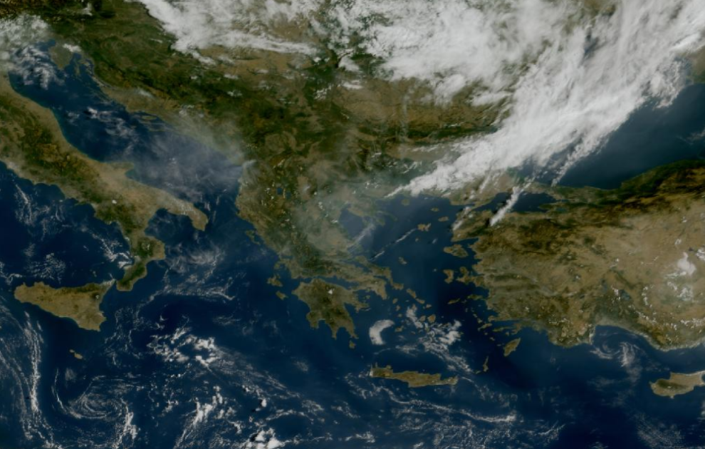 Τελευταία δορυφορική εικόνα νεφοκάλυψης