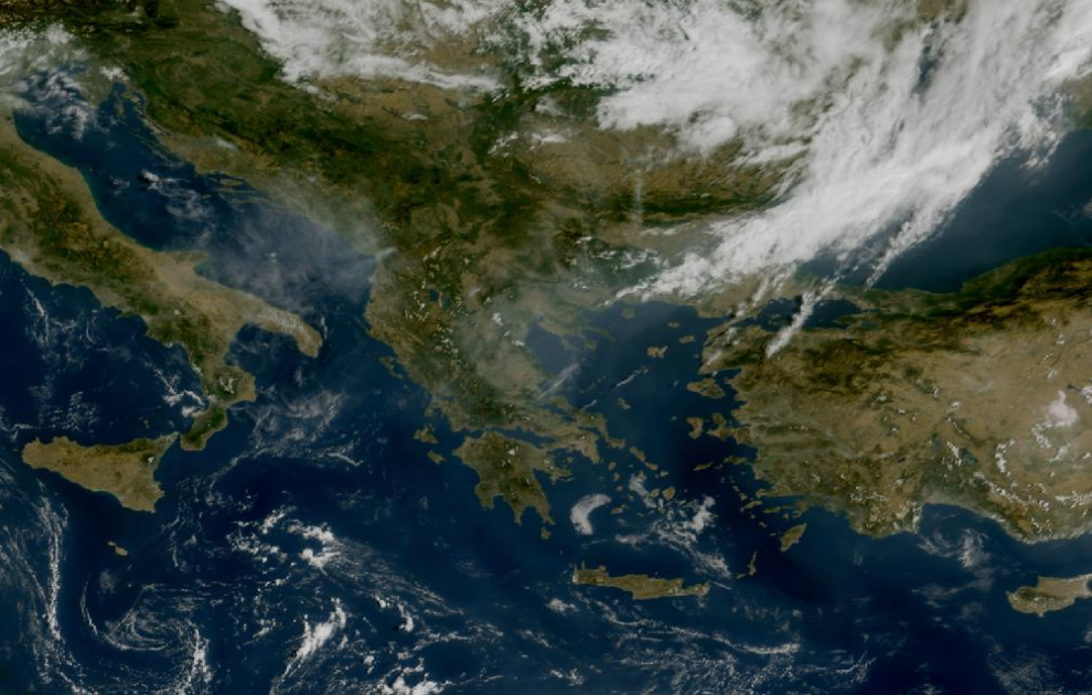 Τελευταία δορυφορική εικόνα νεφοκάλυψης
