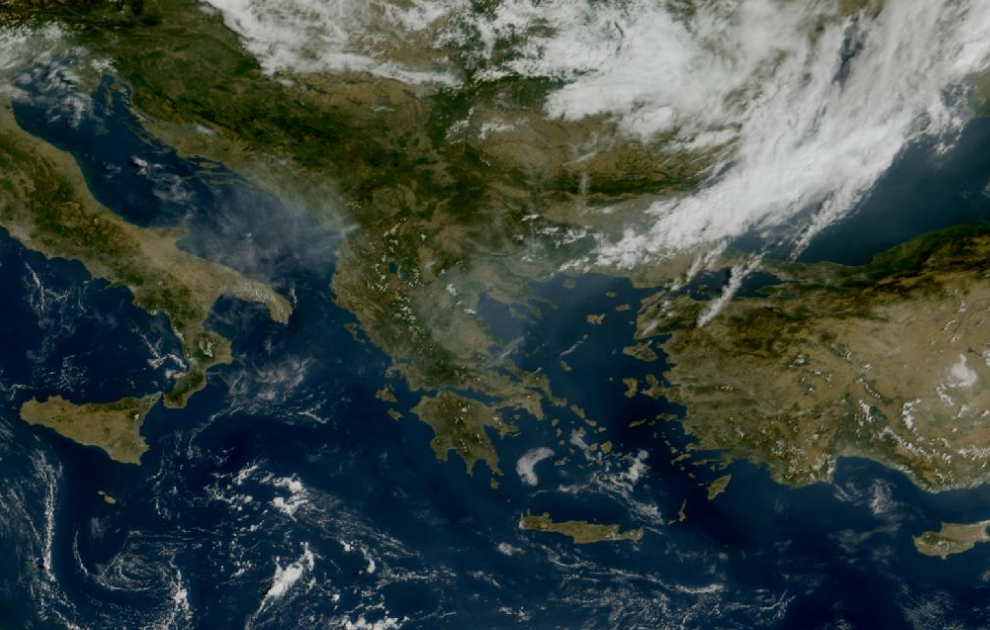 Τελευταία δορυφορική εικόνα νεφοκάλυψης
