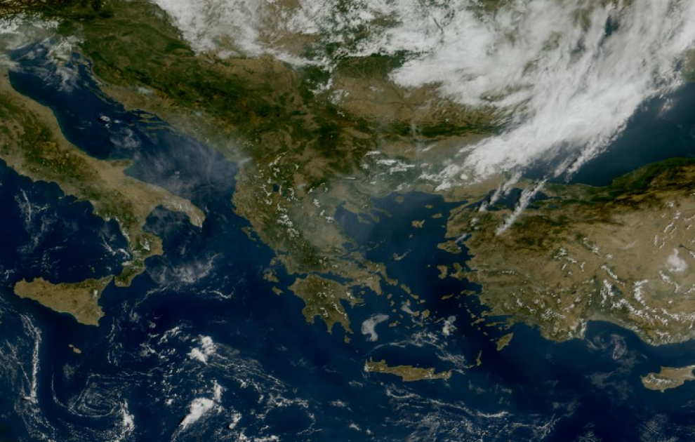 Τελευταία δορυφορική εικόνα νεφοκάλυψης