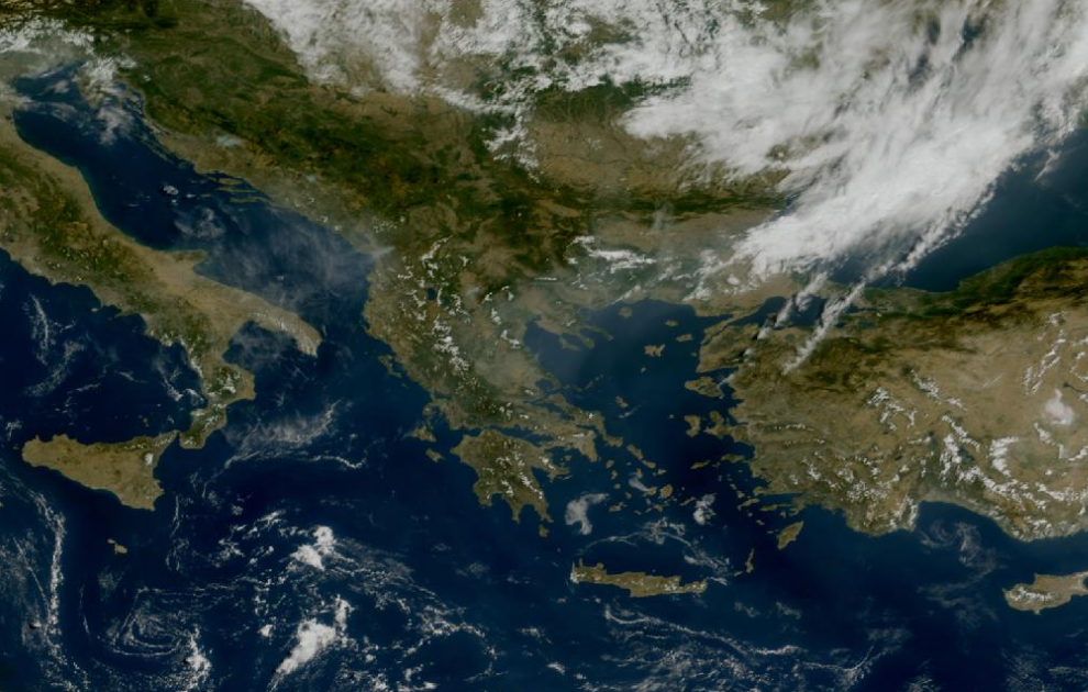 Τελευταία δορυφορική εικόνα νεφοκάλυψης
