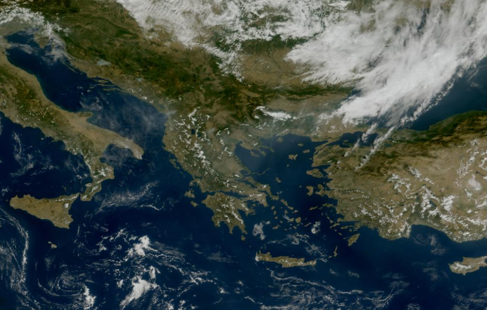Τελευταία δορυφορική εικόνα νεφοκάλυψης
