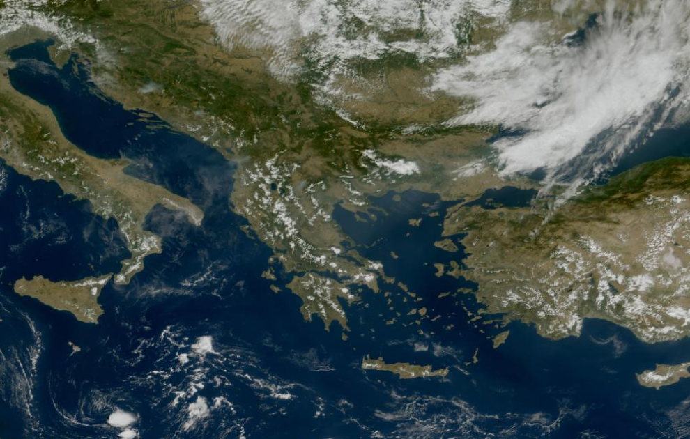 Τελευταία δορυφορική εικόνα νεφοκάλυψης