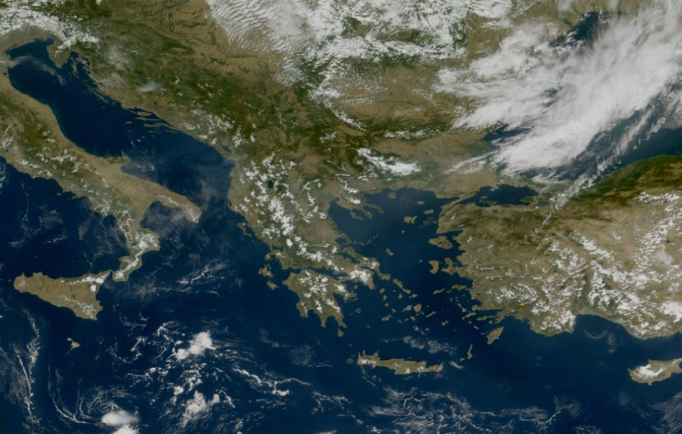 Τελευταία δορυφορική εικόνα νεφοκάλυψης
