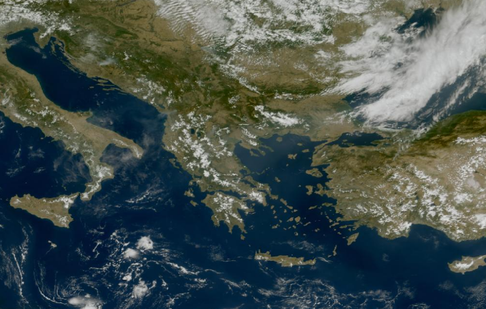 Τελευταία δορυφορική εικόνα νεφοκάλυψης