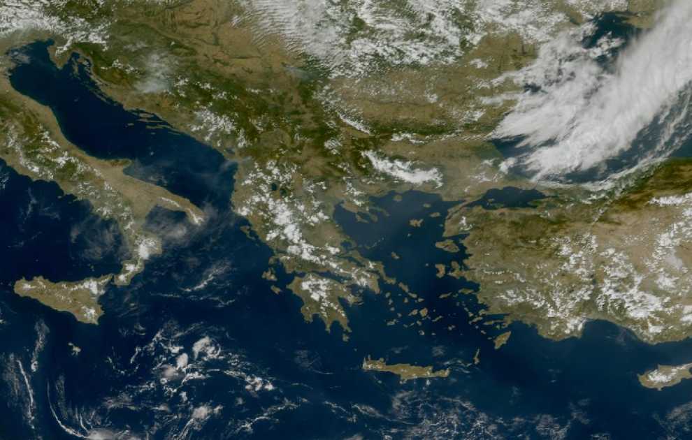Τελευταία δορυφορική εικόνα νεφοκάλυψης