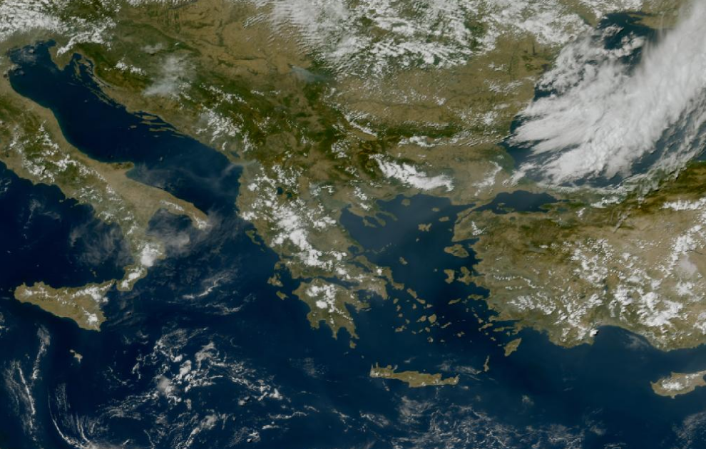 Τελευταία δορυφορική εικόνα νεφοκάλυψης