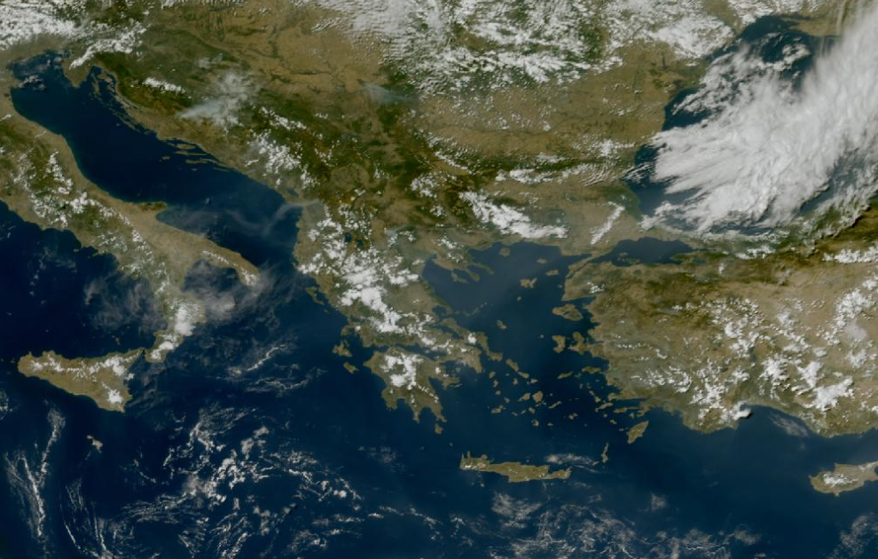 Τελευταία δορυφορική εικόνα νεφοκάλυψης