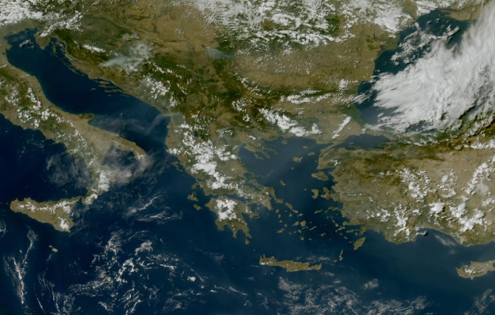 Τελευταία δορυφορική εικόνα νεφοκάλυψης