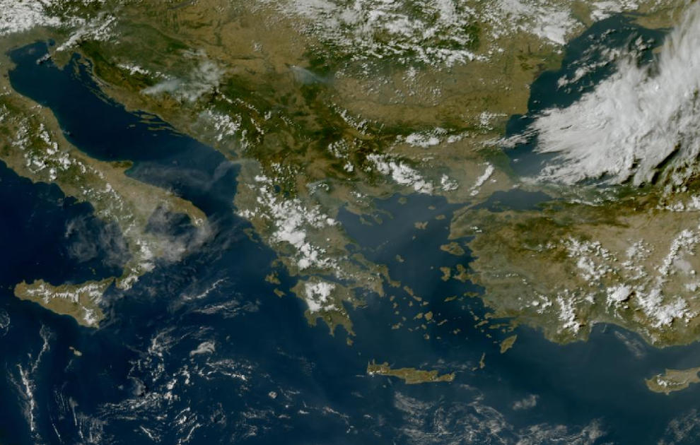 Τελευταία δορυφορική εικόνα νεφοκάλυψης