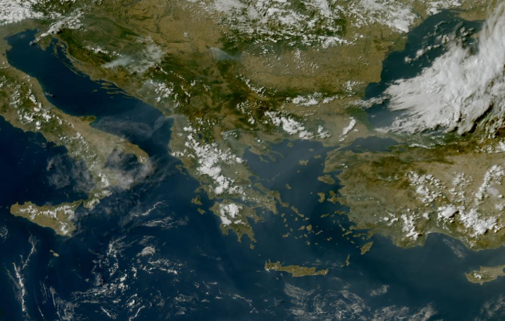 Τελευταία δορυφορική εικόνα νεφοκάλυψης