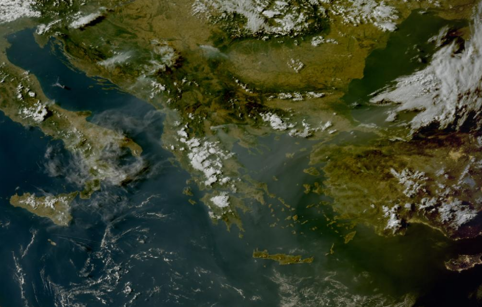 Τελευταία δορυφορική εικόνα νεφοκάλυψης