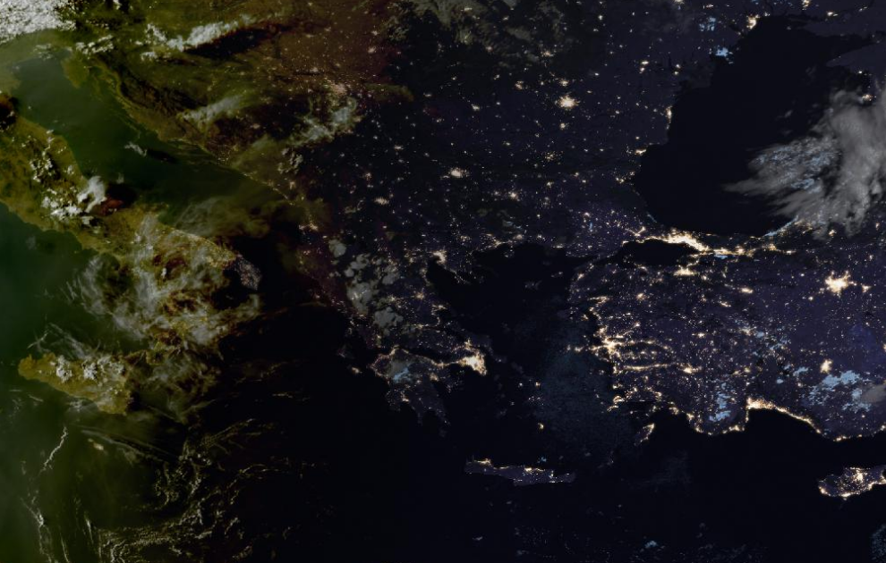 Τελευταία δορυφορική εικόνα νεφοκάλυψης