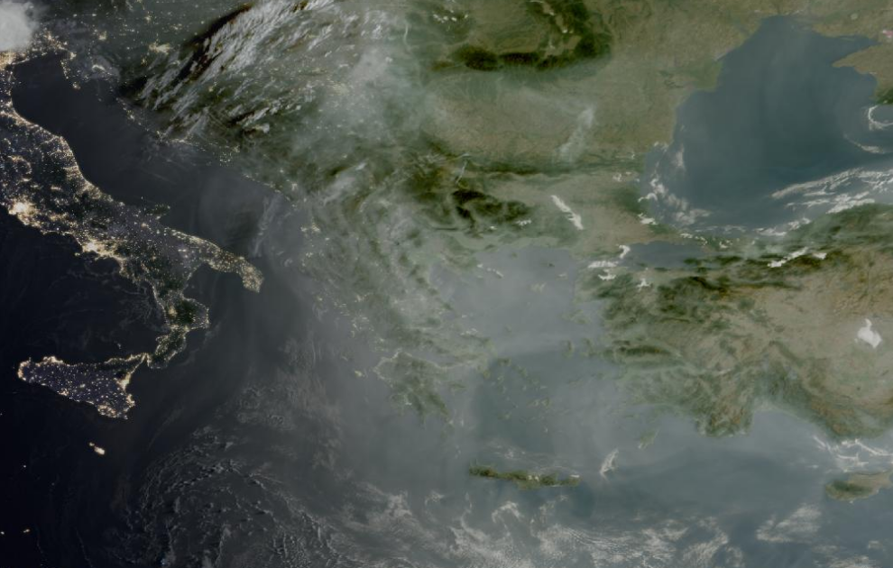 Τελευταία δορυφορική εικόνα νεφοκάλυψης