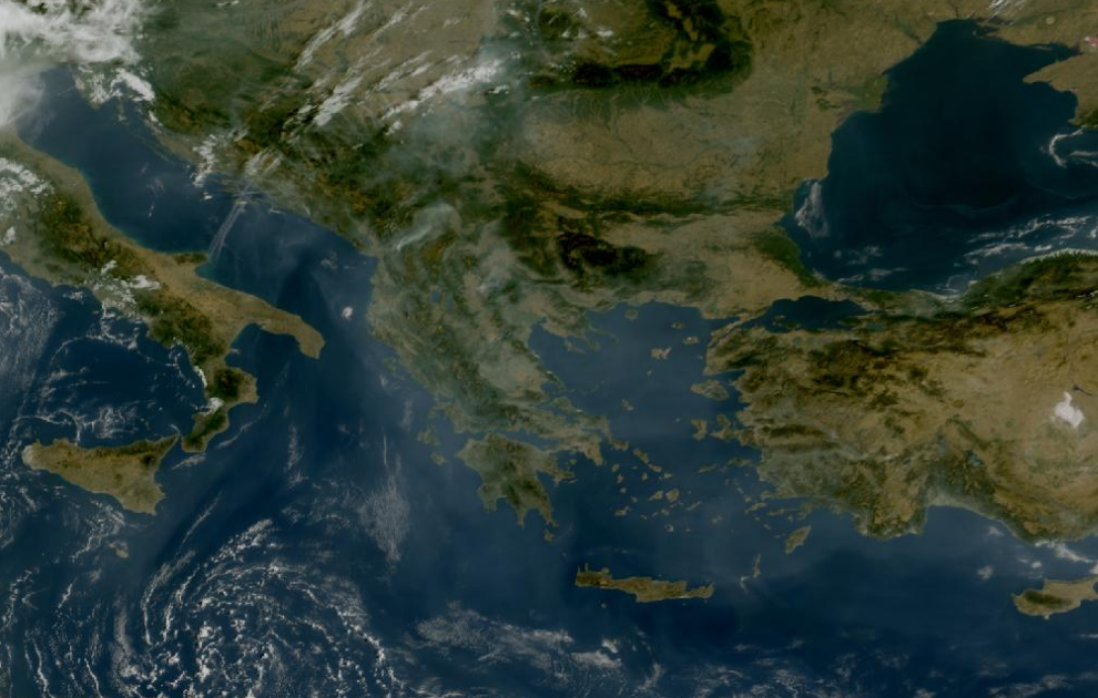 Τελευταία δορυφορική εικόνα νεφοκάλυψης