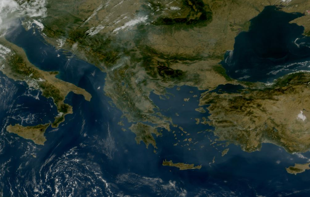 Τελευταία δορυφορική εικόνα νεφοκάλυψης