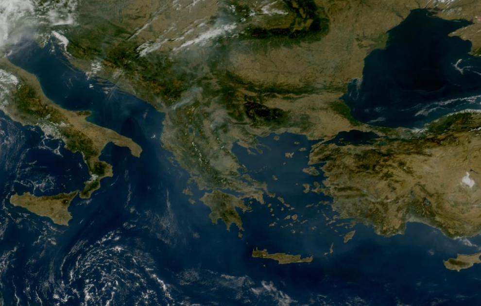 Τελευταία δορυφορική εικόνα νεφοκάλυψης