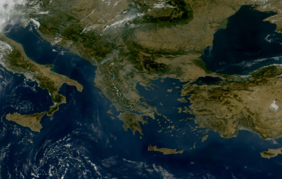 Τελευταία δορυφορική εικόνα νεφοκάλυψης