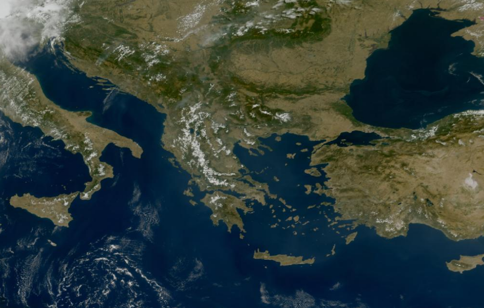 Τελευταία δορυφορική εικόνα νεφοκάλυψης