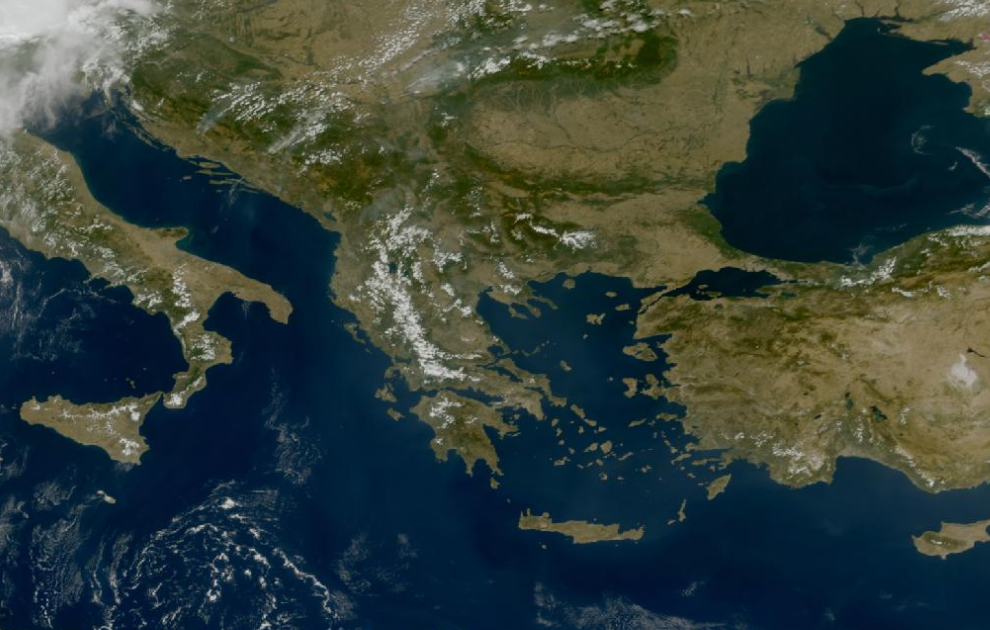 Τελευταία δορυφορική εικόνα νεφοκάλυψης