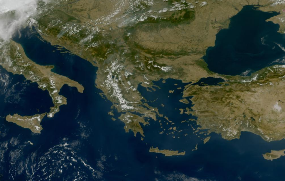 Τελευταία δορυφορική εικόνα νεφοκάλυψης