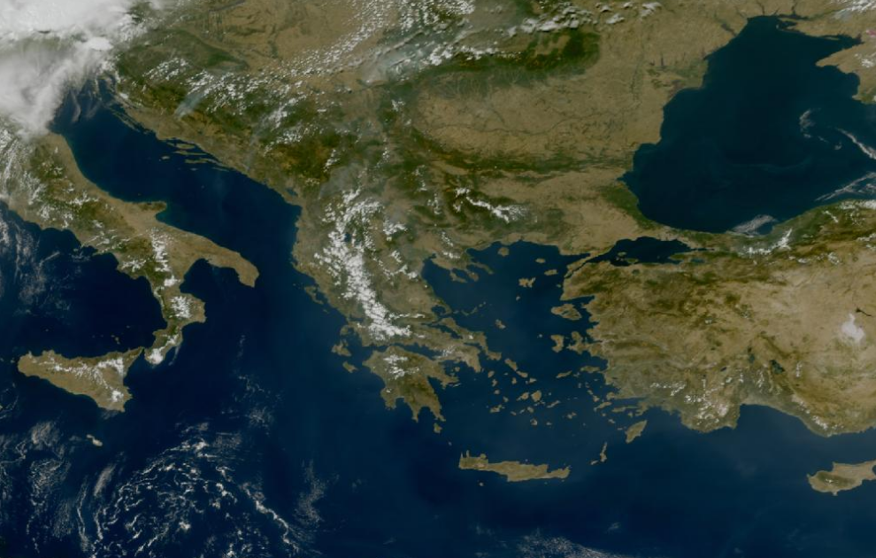 Τελευταία δορυφορική εικόνα νεφοκάλυψης